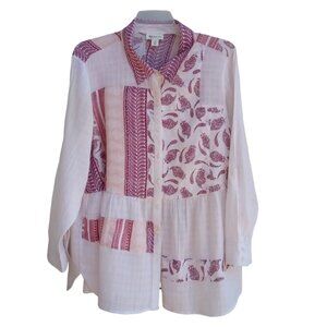Style & Co boho gauzy blouse sz 3X (#0105)